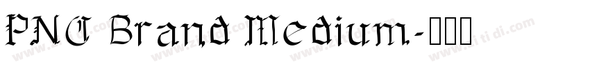 PNC Brand Medium字体转换